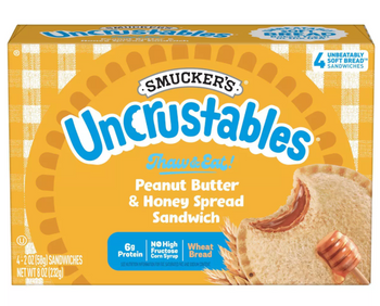 Smucker's Uncrustables Frozen Peanut Butter & Honey Spread Sandwich (4ct) - Papaya Express